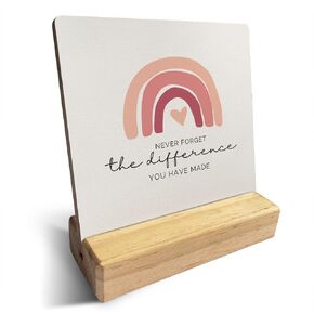 بلد في حقل من الورود، وهي عبارة عن لوحة خشبية على شكل زهرة برية، ديكور مكتبي، ديكور مكتبي تحفيزي ريفي على شكل زهور للمنزل، مقاس 10.16 × 10.16 سم in Kuwait