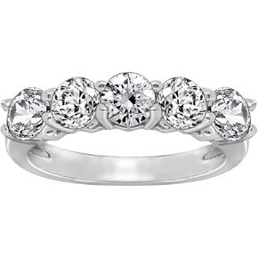 جولة الفضة الجنيه الفضية قطع الزركونيا المكعب 5 الحجر (2 قيراط أبيض ، 6) in Kuwait