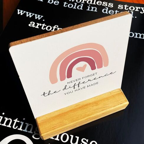 بلد في حقل من الورود، وهي عبارة عن لوحة خشبية على شكل زهرة برية، ديكور مكتبي، ديكور مكتبي تحفيزي ريفي على شكل زهور للمنزل، مقاس 10.16 × 10.16 سم in Kuwait