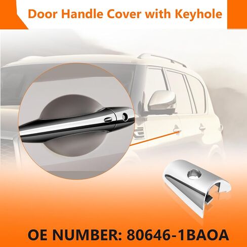 KIMISS Exterior Door Handle Key Hole Trim, 80646‑1BA0A Chrome Left Driver Side Door Handle Cover Cap for QX60 QX70 QX80 EX35 FX35 FX50 QX50 QX56 in Saudi Arabia