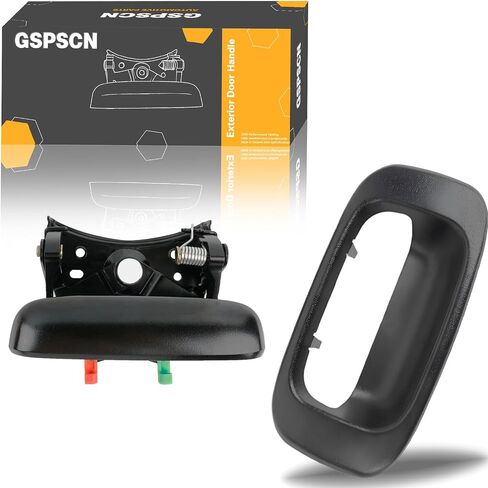 GSPSCN Chrome الباب الخلفي مقبض مقبض مزلاج وحافة مدي | ملائمة لعام 1999-2007 Chevy Silverado GMC Sierra 1500 2500 3500 | الخلفية الخارجية مع مقاطع قضيب | استبدال# 15997911 ، 15228539 ، 15228540 ، 15228541 in Kuwait