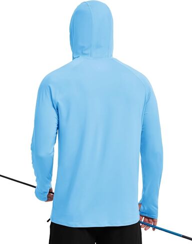 TACVASEN Mens Sun Protection Athletic Shirts UPF 50+ Rash Guard Long Sleeve Quarter Zip Sun Hoodie Running Fishing Shirt in Kuwait