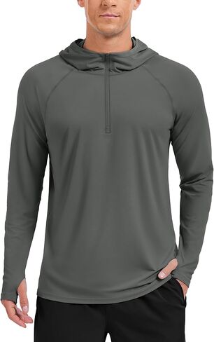 TACVASEN MENS SUN SUN PROTERTIC THRUTS UPF 50+ Rash Guard Long Sleeve Quarit in Kuwait