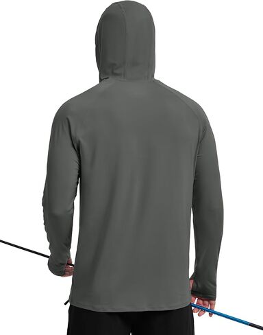 TACVASEN MENS SUN SUN PROTERTIC THRUTS UPF 50+ Rash Guard Long Sleeve Quarit in Kuwait
