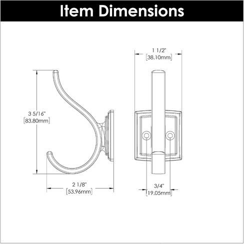 Hickory Hardware H078774BGB Dover Collection Hook 3/4 Inch Center to Center Brushed Golden Brass Finish in Kuwait