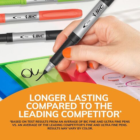 BIC Intensity Black Permanent Markers, Fine Point, 200-Count Pack of Black Markers With Non-Slip Grip for Comfort and Control in Saudi Arabia