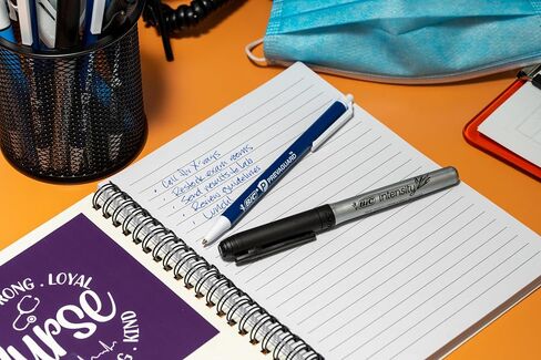 BIC Intensity Black Permanent Markers, Fine Point, 200-Count Pack of Black Markers With Non-Slip Grip for Comfort and Control in Saudi Arabia