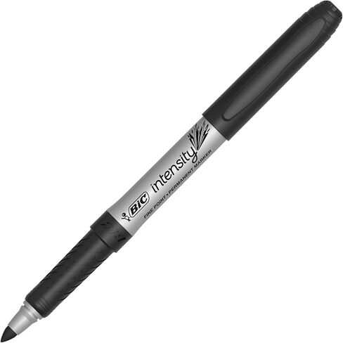BIC Intensity Black Permanent Markers, Fine Point, 200-Count Pack of Black Markers With Non-Slip Grip for Comfort and Control in Saudi Arabia