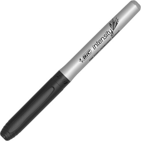BIC Intensity Black Permanent Markers, Fine Point, 200-Count Pack of Black Markers With Non-Slip Grip for Comfort and Control in Saudi Arabia