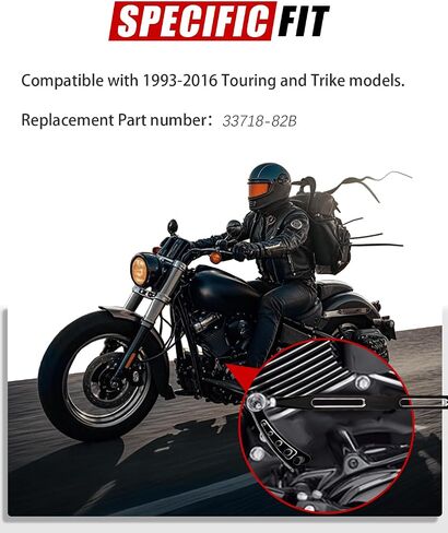 رافعة التحول الداخلية CNC قضيب الألمنيوم متوافق مع هارلي 1993-2016 Touring Road Street Electra Tri Glide Road Trikes استبدال 33718-82B (Lever Black) in Kuwait