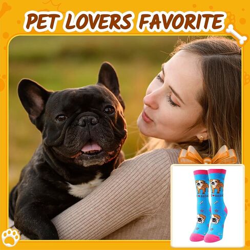 HAPPYPOP هدايا البلدغ الإنجليزية المضحكة للنساء هدايا بيتبول، جوارب البلدغ الإنجليزية المبتكرة، جوارب ممتعة سخيفة مجنونة in Saudi Arabia