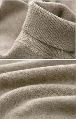 100% Cashmere Turtleneck Men's Pullover Autumn and Winter Soft, Light and Warm Roll-Neck Pullover Knitted Sweater in Saudi Arabia