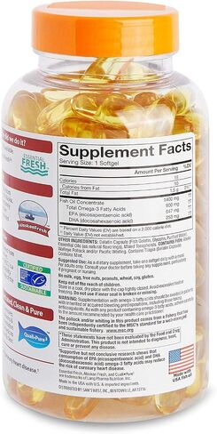 Member's Mark - أوميغا 3 ، زيت السمك 1400 ملغ (900 ملغ من EPA/DHA) ، مطلي معوي ، 150 Softgels in Saudi Arabia