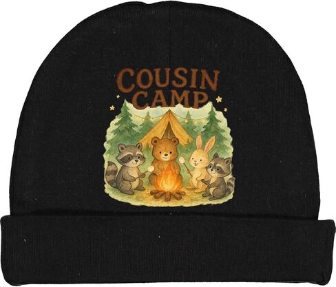 Inktastic Cousin Camp Animals Camping Adventure Baby Beanie Hat in Saudi Arabia