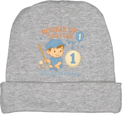 inktastic Rookie of The Year 1st Birthday Boy Golf Theme Baby Beanie Hat in Saudi Arabia
