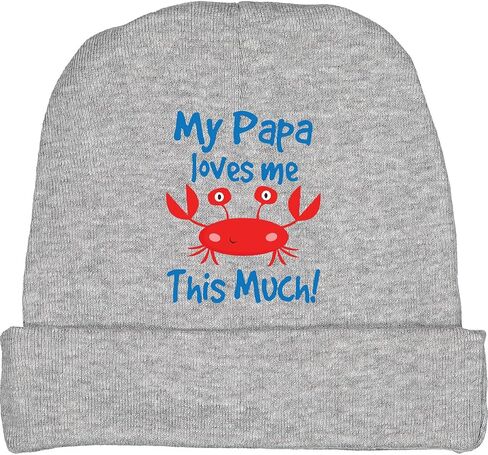 inktastic My Papa Loves Me Grandkids Crab Baby Beanie Hat in Saudi Arabia