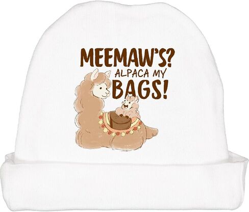 inktastic Meemaw's Alpaca My Bags Baby Beanie Hat in Saudi Arabia