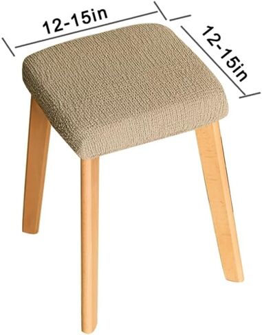 Poday 2 PCS Square Bar Bar Cover ، غطاء براز مربع مرون مرتفع ، غطاء مكافحة ، غطاء مقاوم للغبار ، غطاء البراز القابل للغسل 12-15 بوصة Lightgray in Kuwait