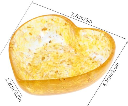 Vaguelly Natural Crystal Heart Shaped Candle Holder Unique Decorative Bowl for Home Decor Resin Candle Decor for Living Room Bedroom Office in Saudi Arabia