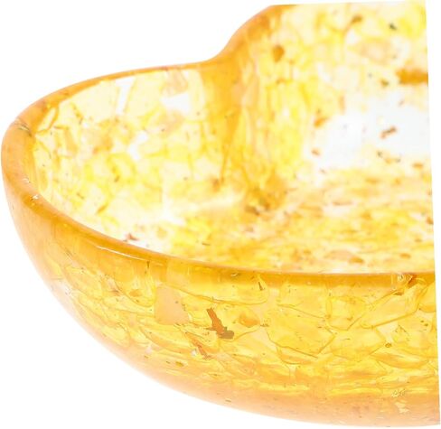 Vaguelly Natural Crystal Heart Shaped Candle Holder Unique Decorative Bowl for Home Decor Resin Candle Decor for Living Room Bedroom Office in Saudi Arabia