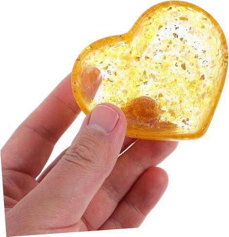 Vaguelly Natural Crystal Heart Shaped Candle Holder Unique Decorative Bowl for Home Decor Resin Candle Decor for Living Room Bedroom Office in Saudi Arabia