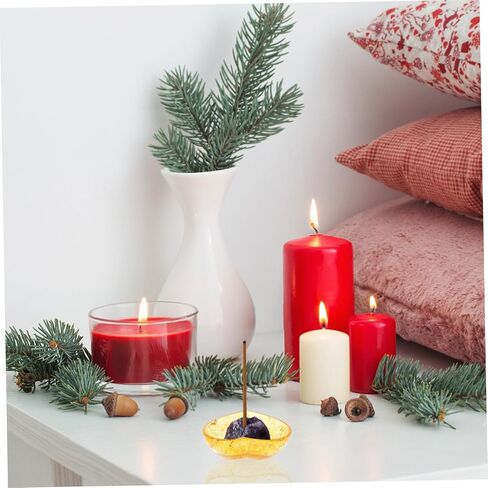Vaguelly Natural Crystal Heart Shaped Candle Holder Unique Decorative Bowl for Home Decor Resin Candle Decor for Living Room Bedroom Office in Saudi Arabia