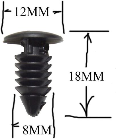 for Automotive Push Pin Retainer Clips Black 25pcs 8MM 11546659 in Saudi Arabia