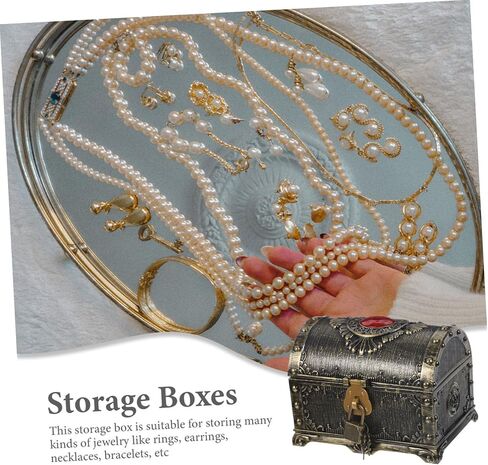 PRETYZOOM Decorative Keepsake Box Retro Jewelry Storage Chest for Trinkets Compact for Desktop Display and Giving for Birthdays and Anniversaries in Saudi Arabia