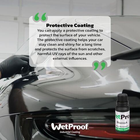 BIONICA Car Wax Nano Ceramic Coating - 50ml - Water Repellent, Scratch Resistance, High Gloss, UV Protection, Easy Application - for All Cars, Bikes, Motorbikes, Motorcycles, SUV's in Saudi Arabia