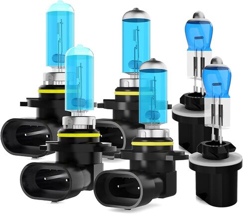 Headlights Fit for Chevrolet Chevy Tahoe 1995-2006 Halogen Headlight Bulbs, 9005 High Beams 9006 Low Beams, High Power 6000K White Light, Pack of 4 in Kuwait