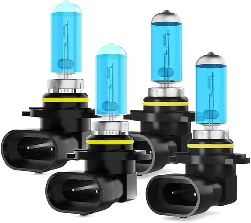 Headlights Fit for Chevrolet Chevy Tahoe 1995-2006 Halogen Headlight Bulbs, 9005 High Beams 9006 Low Beams, High Power 6000K White Light, Pack of 4 in Kuwait