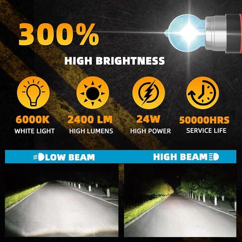 Headlights Fit for Chevrolet Chevy Tahoe 1995-2006 Halogen Headlight Bulbs, 9005 High Beams 9006 Low Beams, High Power 6000K White Light, Pack of 4 in Kuwait