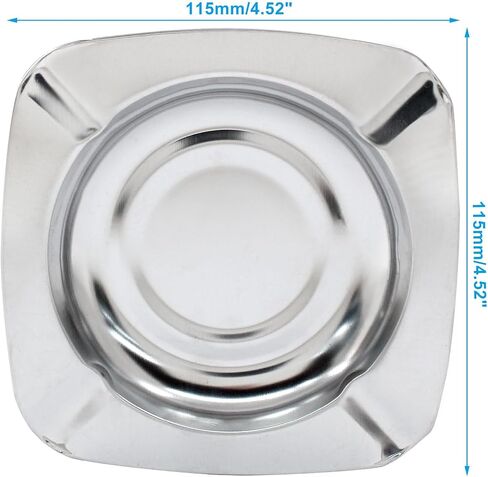 10 Pcs Stainless Steel Ashtray, Cigar Ashtray Metal Ash Tray(Square) in Saudi Arabia