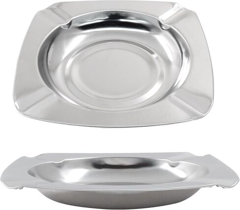 10 Pcs Stainless Steel Ashtray, Cigar Ashtray Metal Ash Tray(Square) in Saudi Arabia