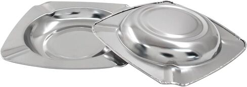 10 Pcs Stainless Steel Ashtray, Cigar Ashtray Metal Ash Tray(Square) in Saudi Arabia