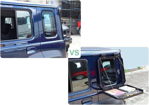 السيارة الخلفية النافذة الزجاجية الدروع الذروة إكسسوارات توافق مع سوزوكي Jimny 4 Door 2019 2020 2021 2022 2023 2024 UP (Black Right) in Saudi Arabia
