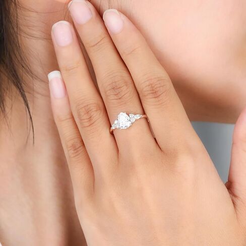 Engagement Rings for Women 1.1CT Pear Cut Moissanite Ring 925 Sterling Silver Moissanite Wedding Band for Women Promise Ring for Her Wedding Rings Size 3-10 in Saudi Arabia