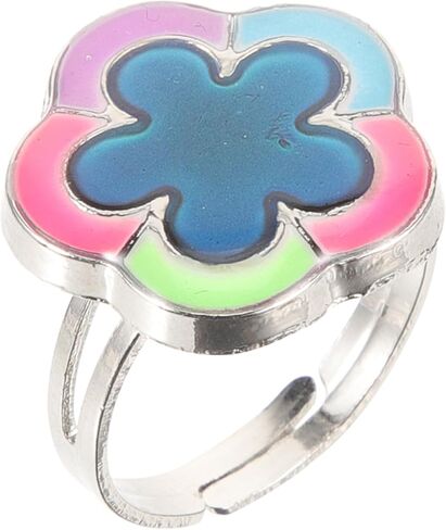 BESPORTBLE Adjustable Mood Changing Flower Ring for Girls Unique Night Glow Adjustable Ring for Birthday Parties and Special Occasions in Saudi Arabia