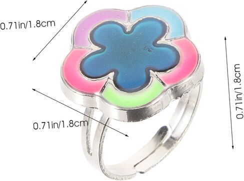 BESPORTBLE Adjustable Mood Changing Flower Ring for Girls Unique Night Glow Adjustable Ring for Birthday Parties and Special Occasions in Saudi Arabia