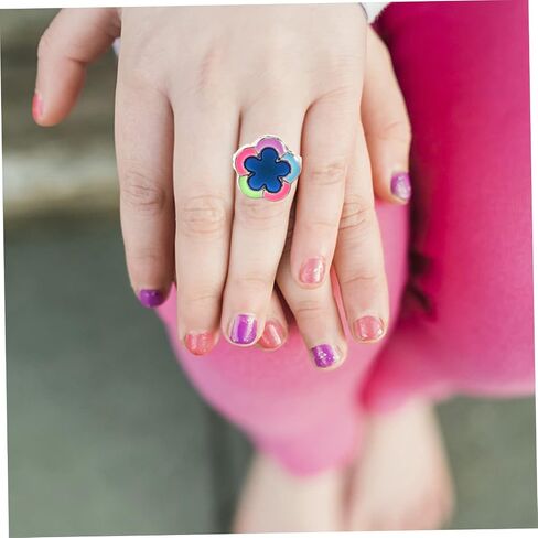 BESPORTBLE Adjustable Mood Changing Flower Ring for Girls Unique Night Glow Adjustable Ring for Birthday Parties and Special Occasions in Saudi Arabia