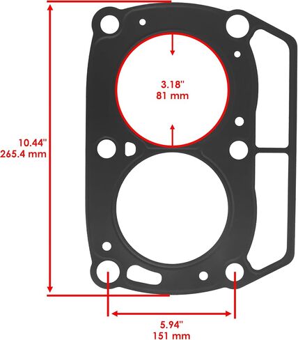 Caltric Cylinder Head Valve Gasket Kit متوافق مع Polaris RZR 4 800 2011 2012 2013 in Kuwait