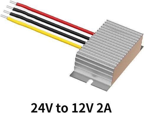 1pc 24V to 12V 1A-5A Model Converter 60W Waterproof Step Down Model Power Converter Voltage Regulator for Cars(24V to 12V 4A) in Saudi Arabia