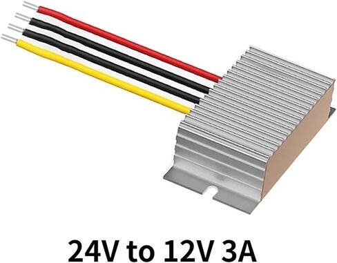 1pc 24V to 12V 1A-5A Model Converter 60W Waterproof Step Down Model Power Converter Voltage Regulator for Cars(24V to 12V 4A) in Saudi Arabia