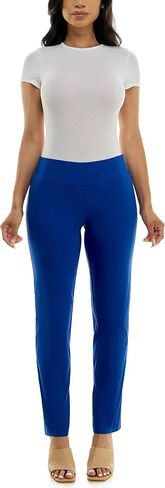 Zac & Rachel Women's Petite Millennium Fabric Pull-On Slim Leg Pant, Black, 4P in Kuwait