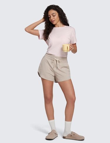 CRZ Yoga Cloud Jersey Shorts Women 3 "Dolphin عالية الخصر من أجل صالة رياضية غير رسمية مع جيوب in Saudi Arabia