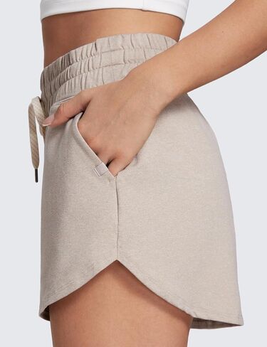 CRZ Yoga Cloud Jersey Shorts Women 3 "Dolphin عالية الخصر من أجل صالة رياضية غير رسمية مع جيوب in Saudi Arabia