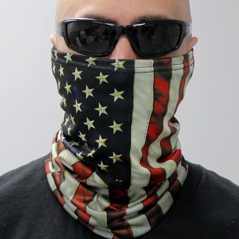 Leathers HWN2005 عتيقة العلم العنق Gaiter Mask - مقاس واحد in Kuwait