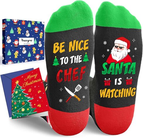 HAPPYPOP Christmas Gifts Stocking Socks For Men - Secret Santa Socks Xmas Stocking Stuffers For Him Dad School Bus Driver With Greeting Card in Saudi Arabia