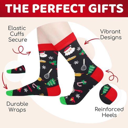 HAPPYPOP Christmas Gifts Stocking Socks For Men - Secret Santa Socks Xmas Stocking Stuffers For Him Dad School Bus Driver With Greeting Card in Saudi Arabia