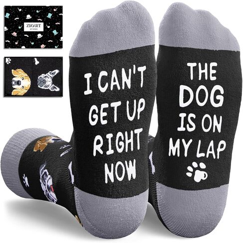 هدايا Zmart Dog Mom للنساء - هدايا لمحبي الكلاب، هدايا مضحكة للكلاب، هدايا ممتعة سخيفة لأمها، جوارب جديدة للكلاب باللون الأسود in Saudi Arabia